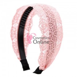 Bentita deosebita pentru par din Dantela lata BTP086HH - Pink